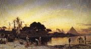Hermann David Solomon Corrodi On the Nile Sweden oil painting artist